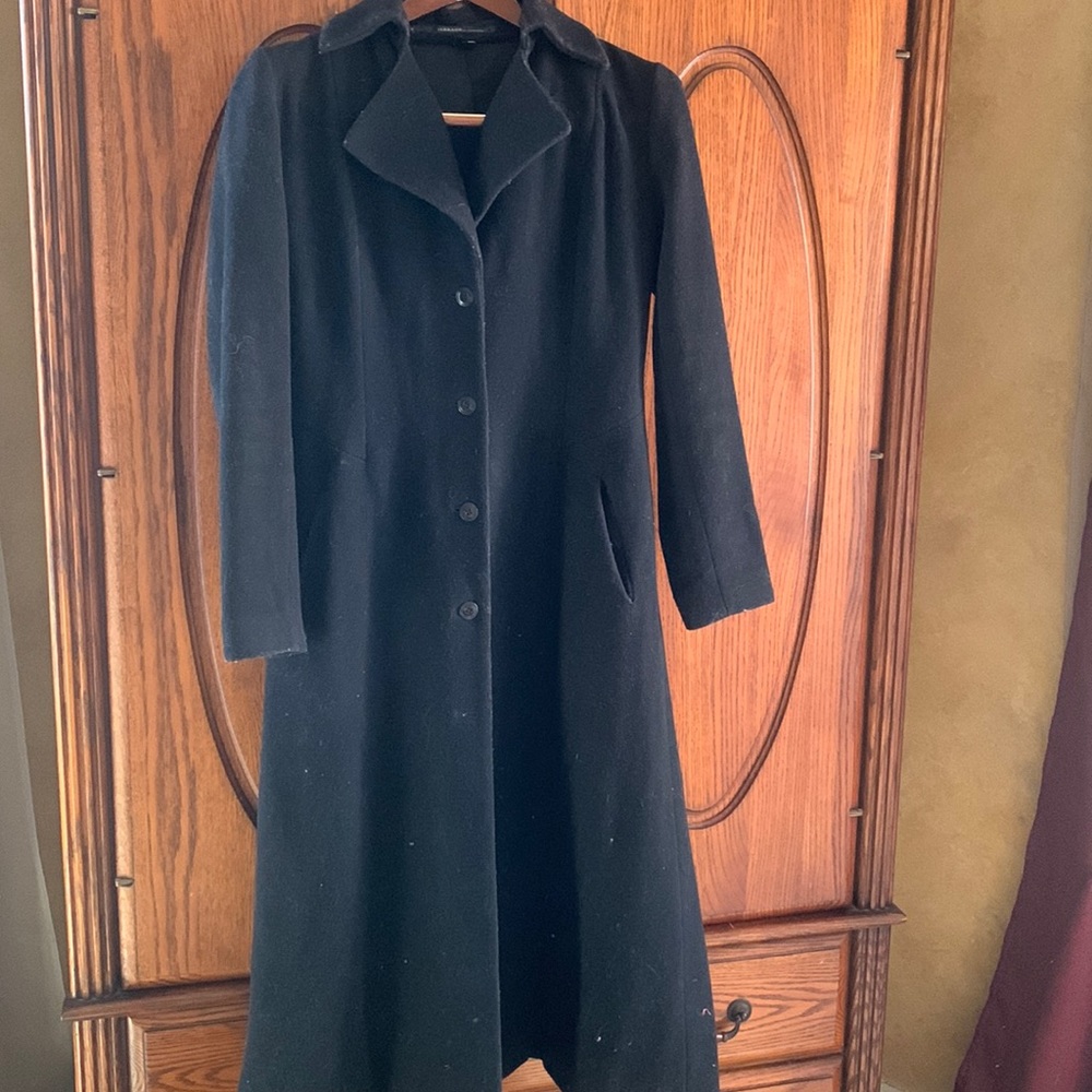 Long black dress coat